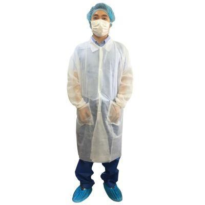Disposable Dental Lab Coat XL Size, 30GSM Elastic Cuff