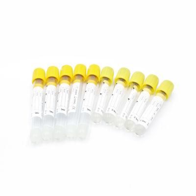 Yellow Tube for Blood Test Disposable Vacuum Blood Collection Tube