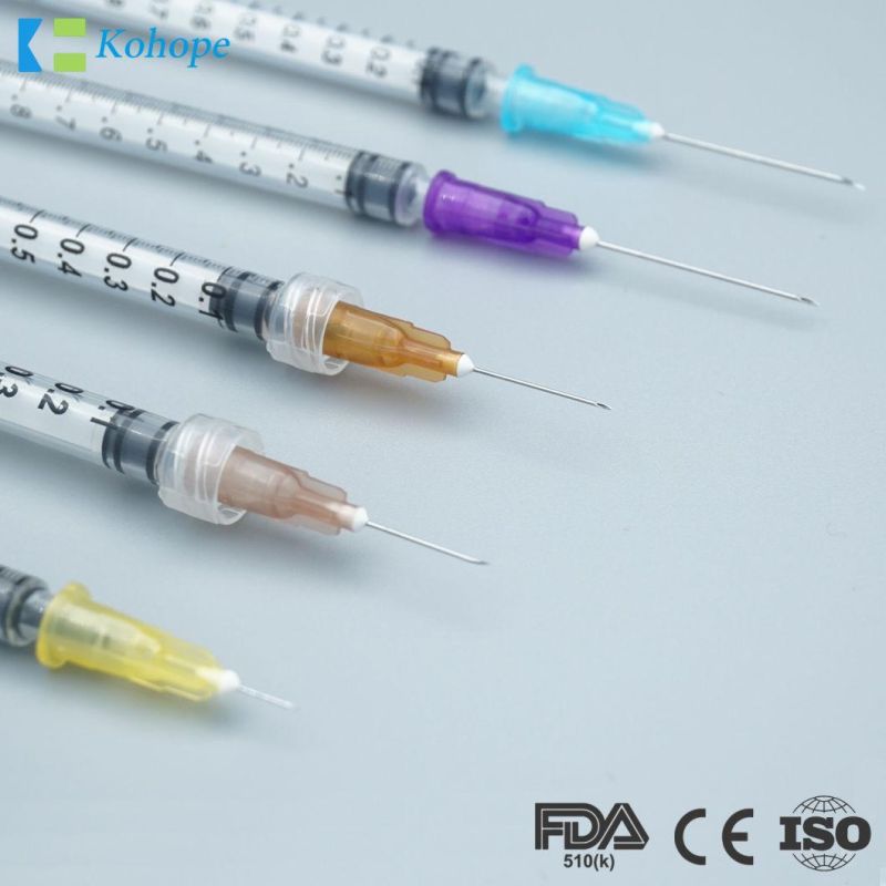 Disposable 1ml Low Dead Space Tuberculin Plastic Syringe for Sale