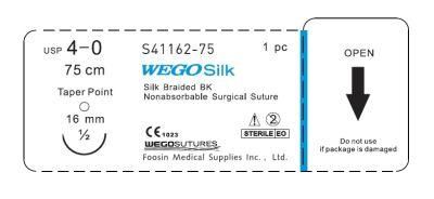 Wego Black Color Silk Surgical Sutures