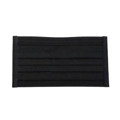 50 Pack 3 Ply Non Woven Anti Virus Protective Medical Disposable Earloop Black Mask