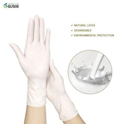 Wholesale Disposable Medical Examination Rubber Latex White Gloves
