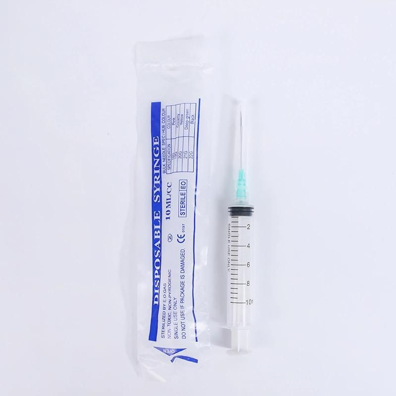 New Arrival Disposable Hospital Plastic Syringe with Needle 10ml