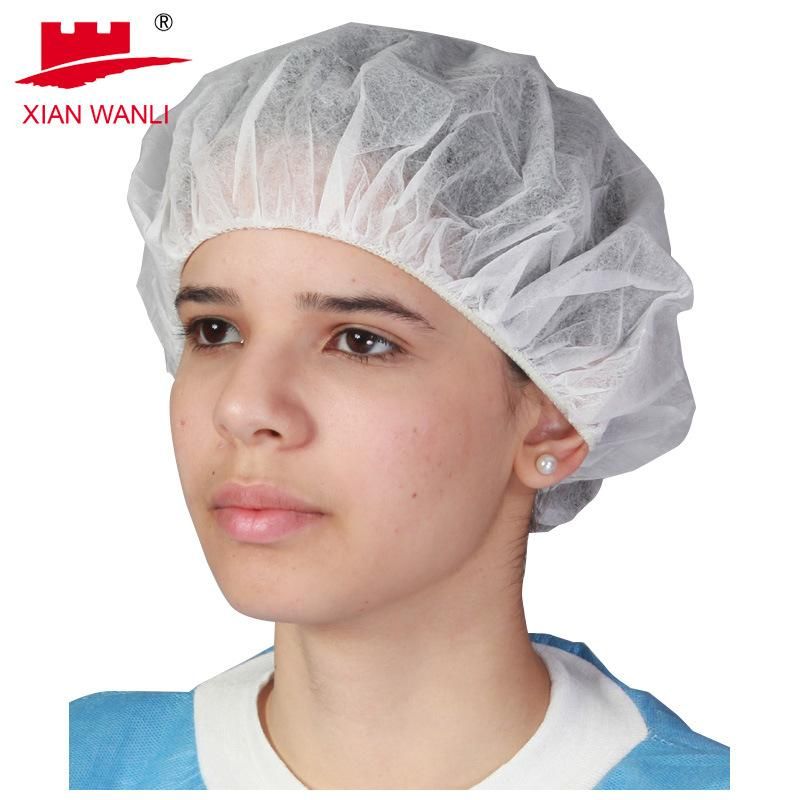 Nonwoven Fabric Medical Clip Cap for Hospital Lab Double Single Elastic Boffant Non-Mediacal Dustproof Anti-Dust Double Elastic Nurse Doctor