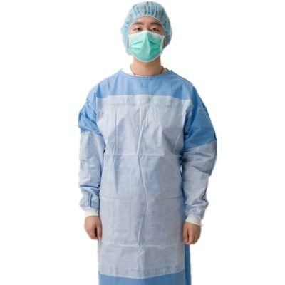 Reinforced Rib Cuff SMS Surgical Gown Material Surgical Gown Disposable Medical Gown