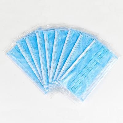 Wholesale blue Disposable Mask 3ply Non-Woven Face Mask Face Mask