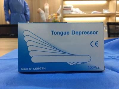Individual Package Wooden Sterilize Tongue Depressors Disposable