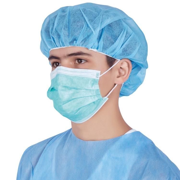 3 Lay 50 Pack Non Woven Anti Bacterial Dental Thick Pleated Medical Earloop Disposable Protective Mask