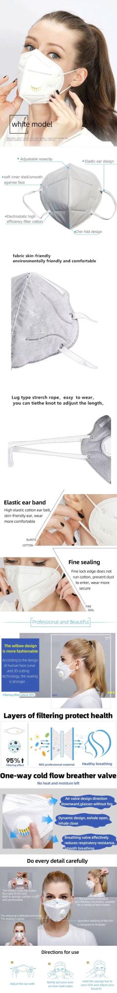 Dust Face Mask , Air Pollution Mouth Protective Black Dust Mask, Dust Fashion Face Mask