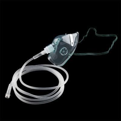 Disposable Medical Oxygen Mask with Adjustable Nose Clip Factory Supply