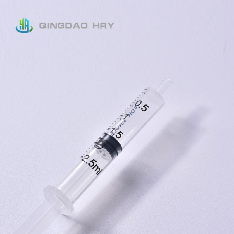 2.5ml Disposable Syringe Luer Slip Without Needle From Professional Manufacture with FDA 510K CE&ISO Improved for Vaccine Stock Products