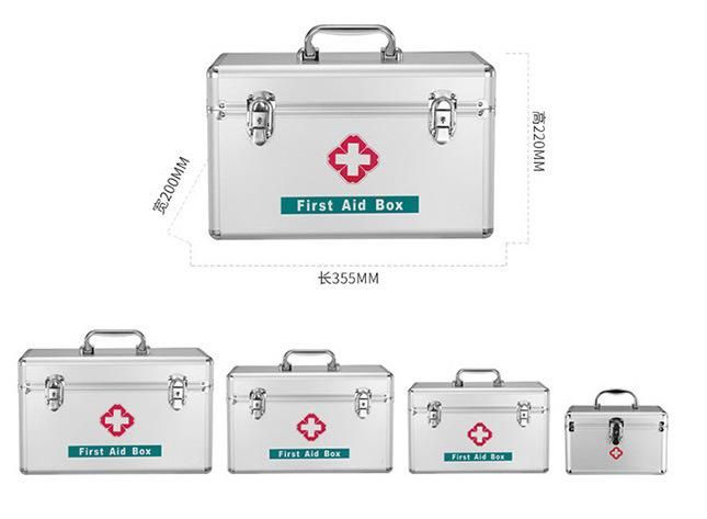 Silver Color Aluminum Lockable First Aid Box with Low Price
