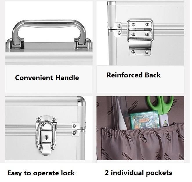 Silver Color Aluminum Lockable First Aid Box with Low Price