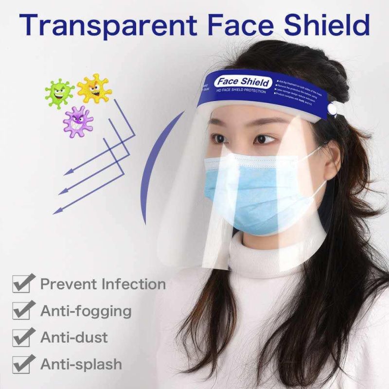 Wholesale PPE Face Shield Transparent Anti Fluids Protective Cover