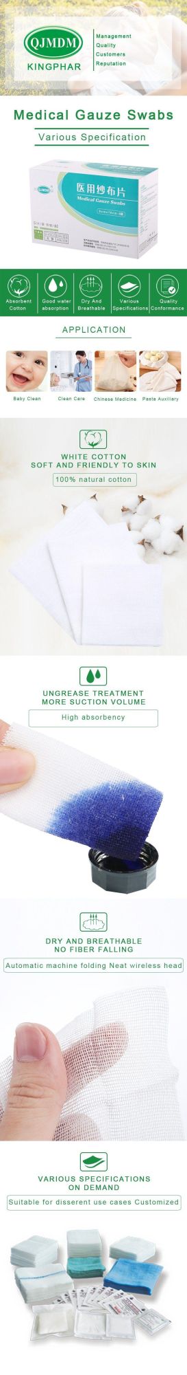Non Sterile Gauze Swabs 10cm X 10cm (Pack of 100)
