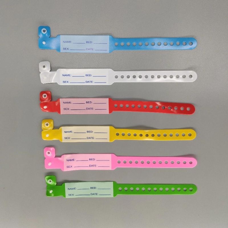 Writable Disposable Medical Adjustable PVC Child Patient Identification Bracelet