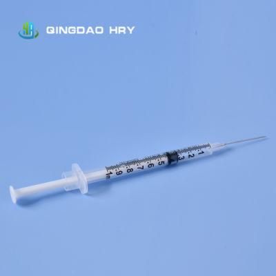 1ml Colored Low Dead Space High Quality Syringe with Needle for Single Use (white)
