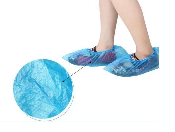 Custom Wholesale Thicken Disposable PE/CPE Shoe Covers with All Round Elastic Rubber