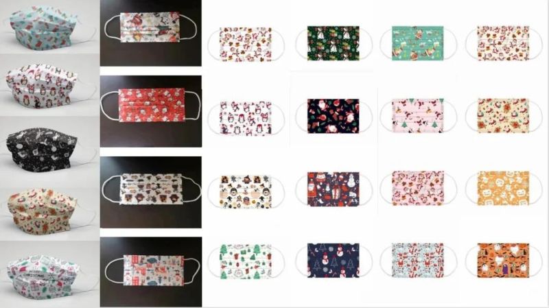 Disposable Mask 3 Layers Printed Disposable Mask Children Face Masks for Funny