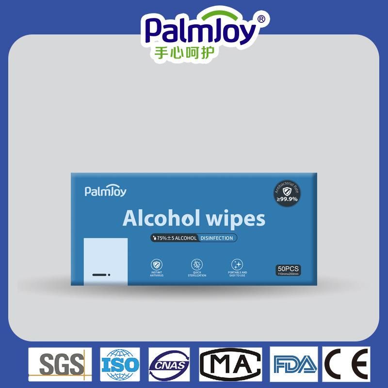 Palmjoy Advanced 75% Alcohol Hand Sanitizer Wipes Kill 99.9% Bacteria Disinfectant Alcohol Wipes