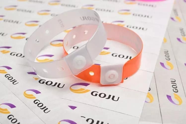 L Shape Vinyl ID Wristband PVC Bracelets Love Gift Business Customize Logo