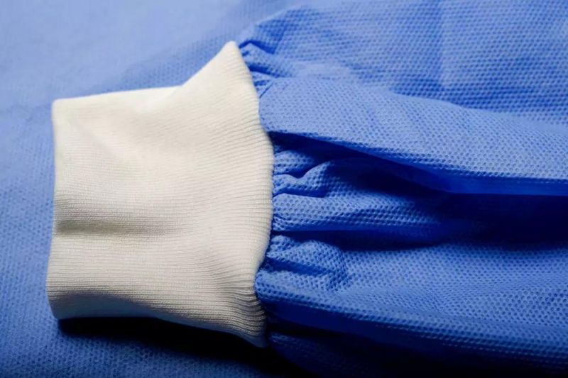 Disposable Medical Isolation Gown Reverse Gown Type Isolation Gown SMS Non-Woven Fabric 45g AAMI Bp70 Level 2