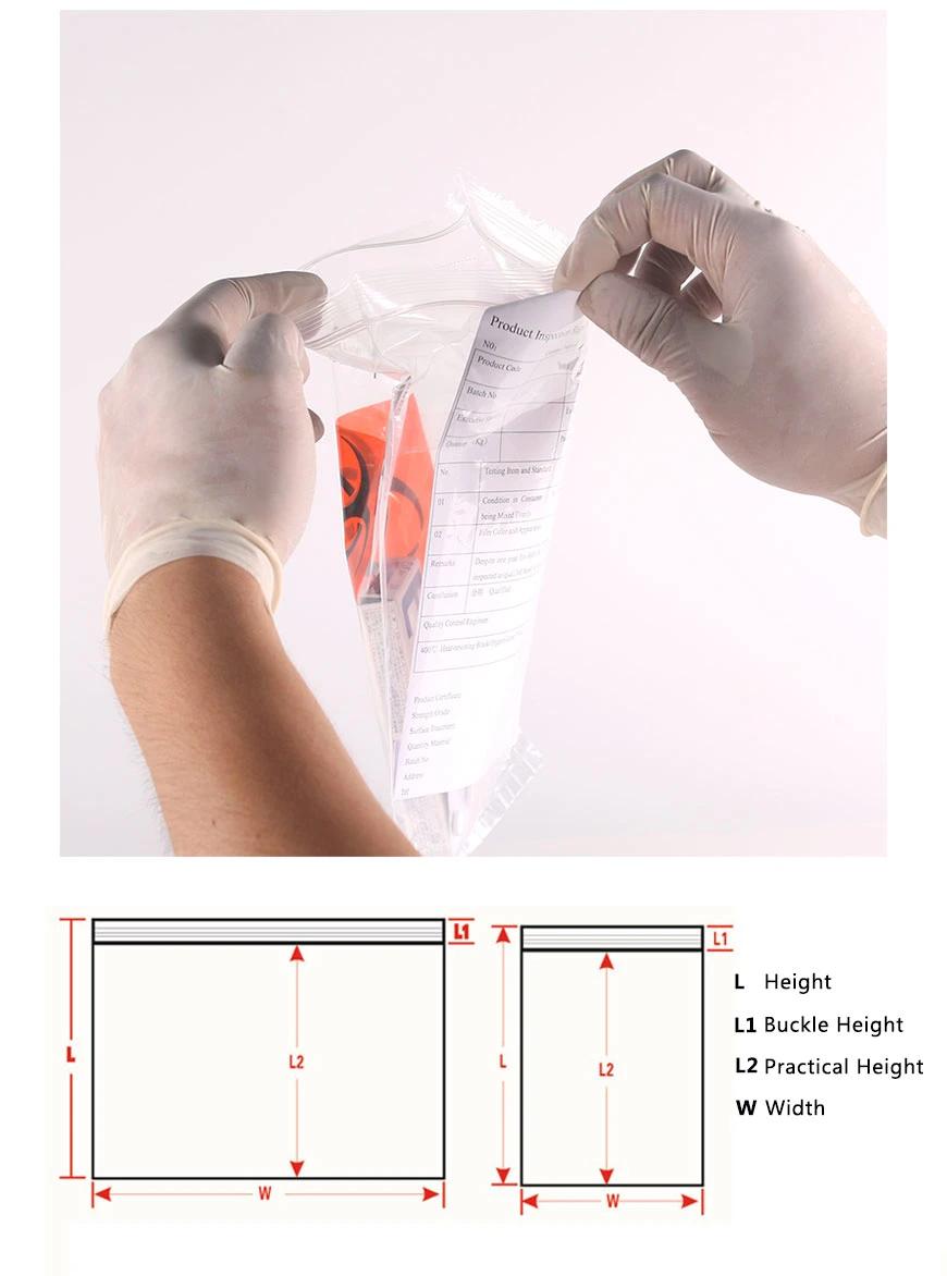 Lab 100% LDPE Biohazard Specimen Plastic Bag with Extra Pocket