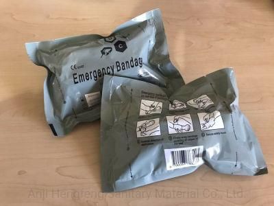 Military Emergency Bandage Israel Green First Dressing Bandage with ISO/Ce/FDA