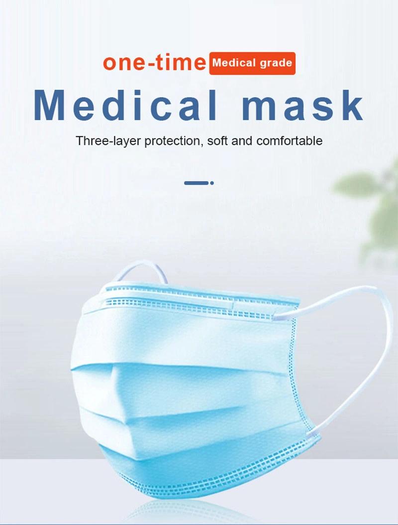 Non Woven 3 Ply Ear-Loop Surgical Disposable Medical Face Mask
