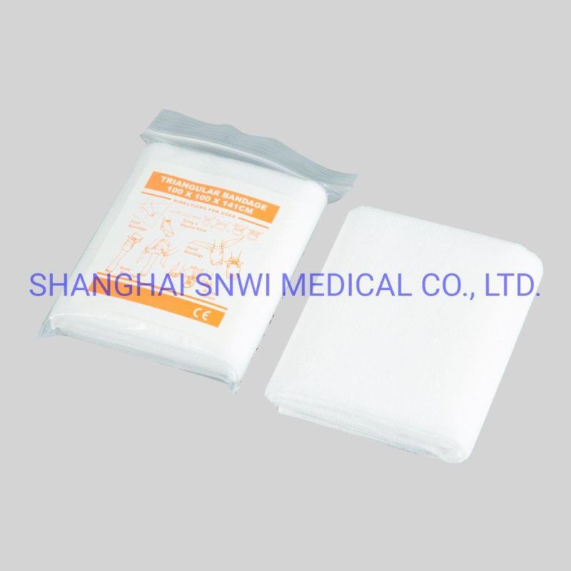 Medical Triangle Bandage One PC One Bag with Two Pins