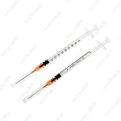 Wego Factory Price Medical Supply Vaccine Syringe Medical Syringe Injection Disposable Injector