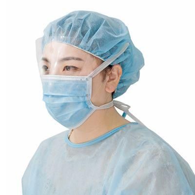 Disposable Face Mask with Visor Fluid Shield Face Mask with Splash Shield