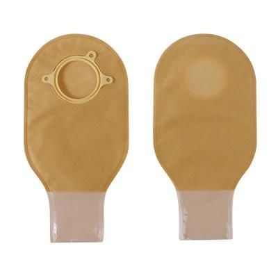 Material Medical Instrument Two Piece Ostomy Bag Easy to Use with Seal Clip Long Sticking