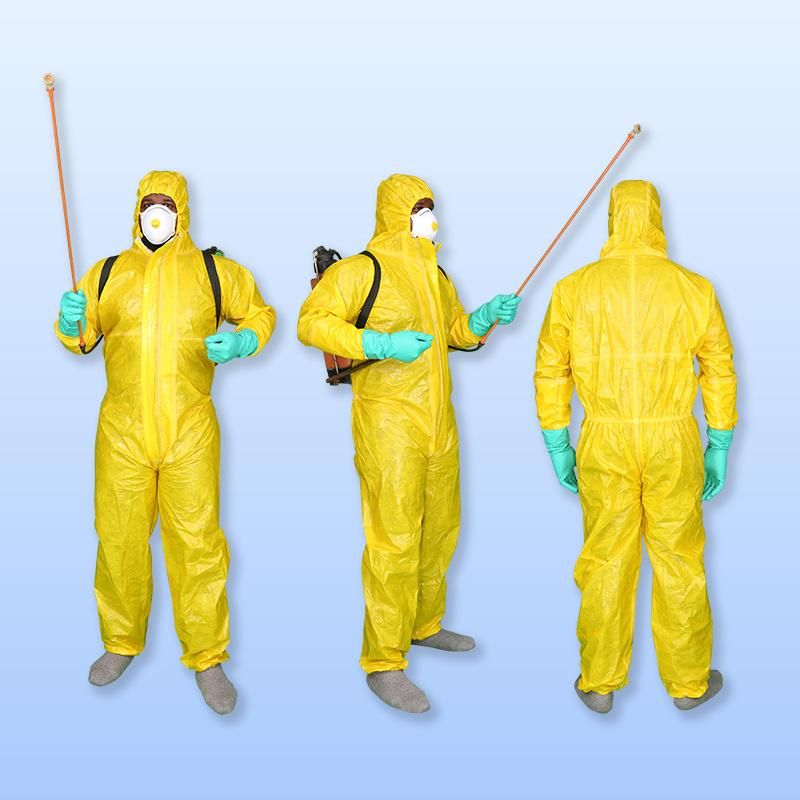 PP PE Foiled Fabric Type 3/4/5/ 6 Protective Coverall Suit