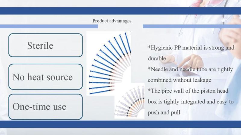 Medical Supplies Insulin Syringe with Various Sizes