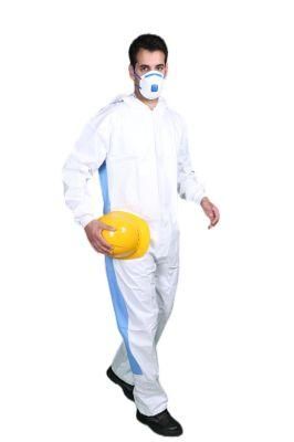 New Style Stitching Breathable Disposable Waterproof Chemical Overalls with Hooded