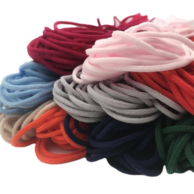 Color Earloop 2.5mm 3mm 5mm 7mm Elastic Earloop Round Flat One-Stop Supply Mask