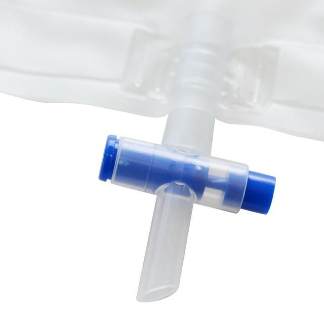Medical Disposable Adult Cross Collection Outlet Valve Urine Leg Bag with Belt