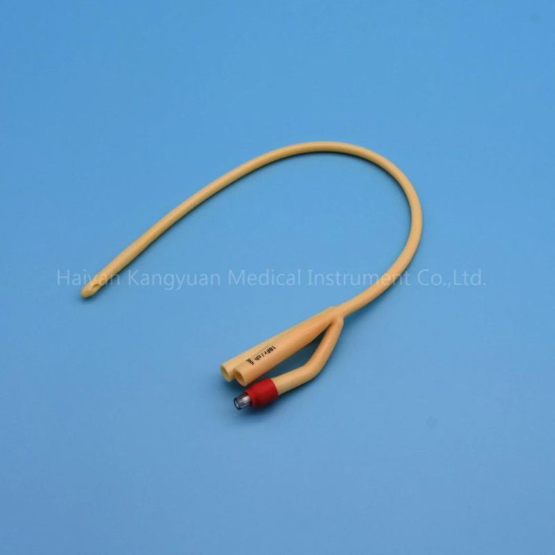 2 Way or 3 Way Silicone Coated Latex Foley Catheter