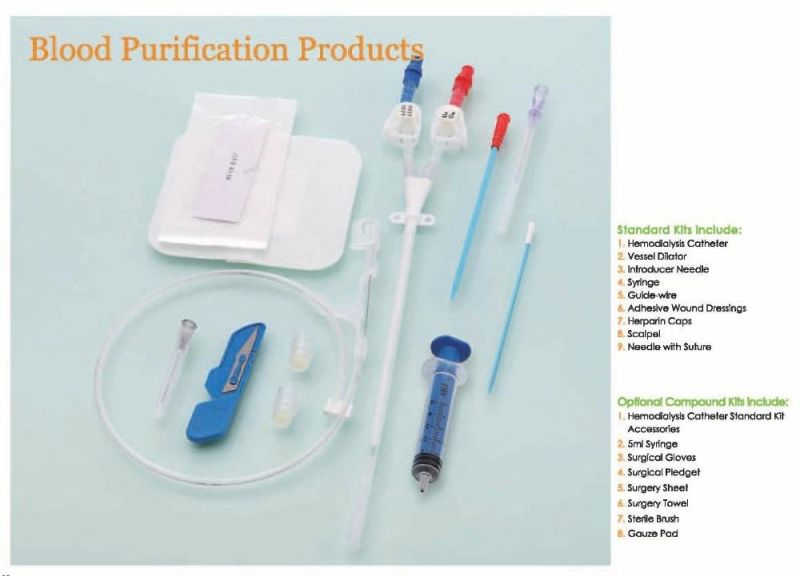 Indwelling Hemodialysis Catheter and Hemodialysis Catheter Kit