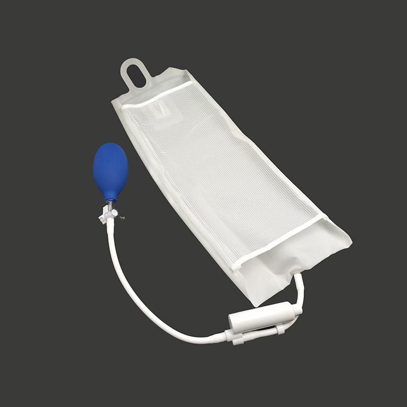 Disposable Medical 500cc Pressure Infusion Blood Bag with Aneroid Gauge
