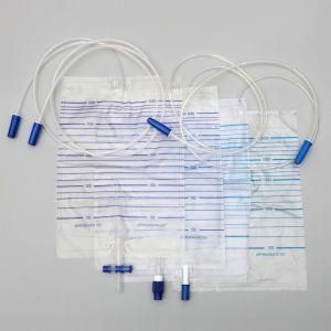 Medical 2000ml Adult Sterile Economic Urine Bag with 4 Type Valve