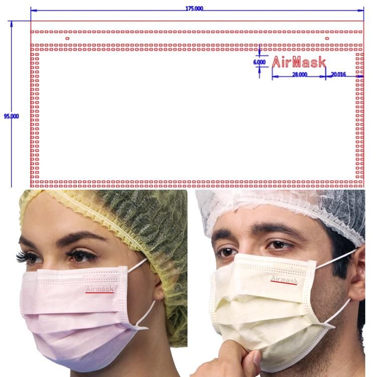 3 Ply Non Woven Thick Air Pollution Dust Proof Sterile  Medical Disposable Earloop Black Surgical Mask