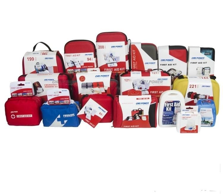 First Aid Kit for Driving Traveling Outdoor Home Red Portable First Aid Kit with Supplies