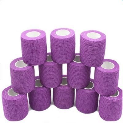 Hospital Grade Medical Sports Wound Support Dressing Custom Print Colored Self Adhesive Vet Wrap Bandage