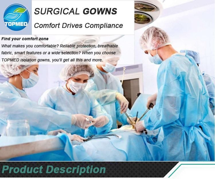 Nonwoven Disposable Surgical Gown Medical Gown for Hospital