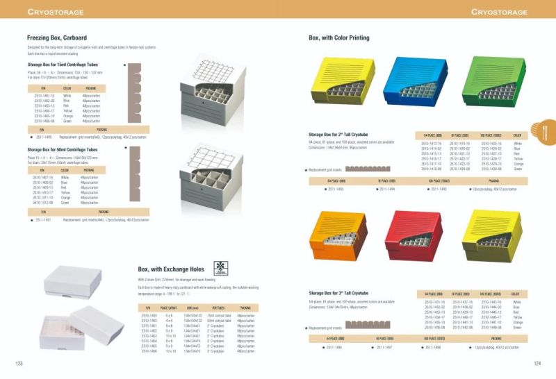 Freezer Tubes Freezer Work Racks Freezer Boxes Freezer Storage Boxes