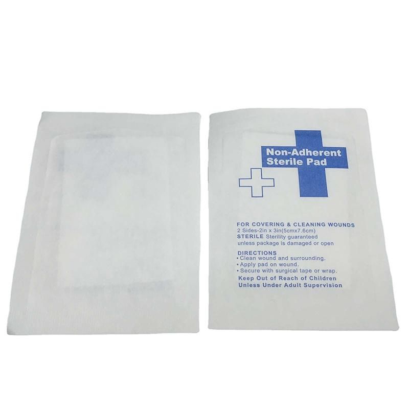 Medical High Quality Non-Adherent Sterile Pad 5X7.6cm Non-Woven Dressing Pad