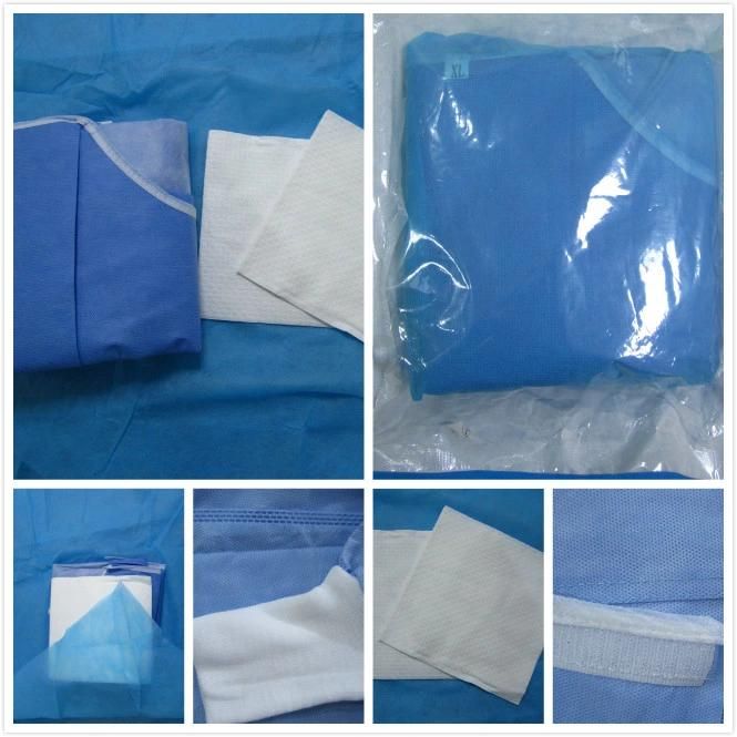 TUV CE Certificated Disposable Eo Sterile Reinforced Surgical Gown Sterile Large 1 Individual Gown