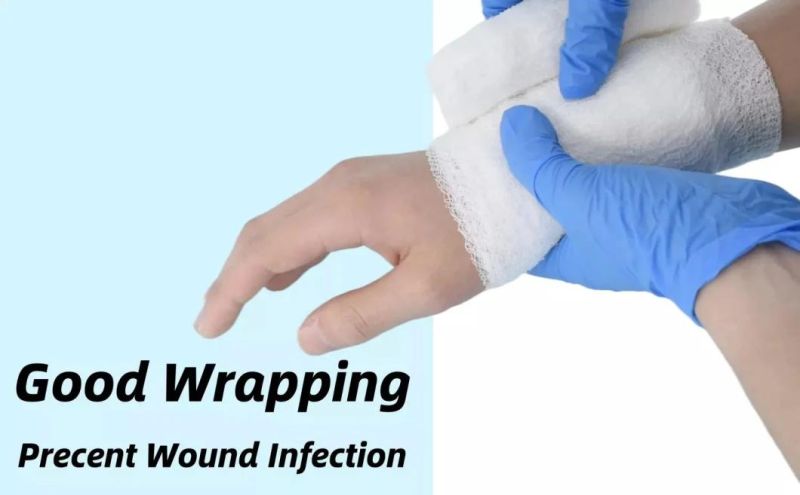 HD5 Compress Gauze Crinkle Cotton Fluff Bandage Roll for Medical